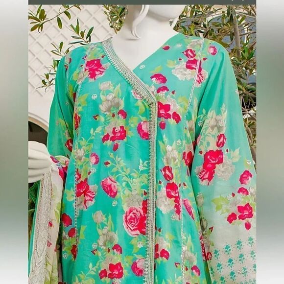 JUNAID JAMSHED PAKISTANI DESIGNER SEMI FORMAL DRESS 3 PIECE - Picture 6 of 6